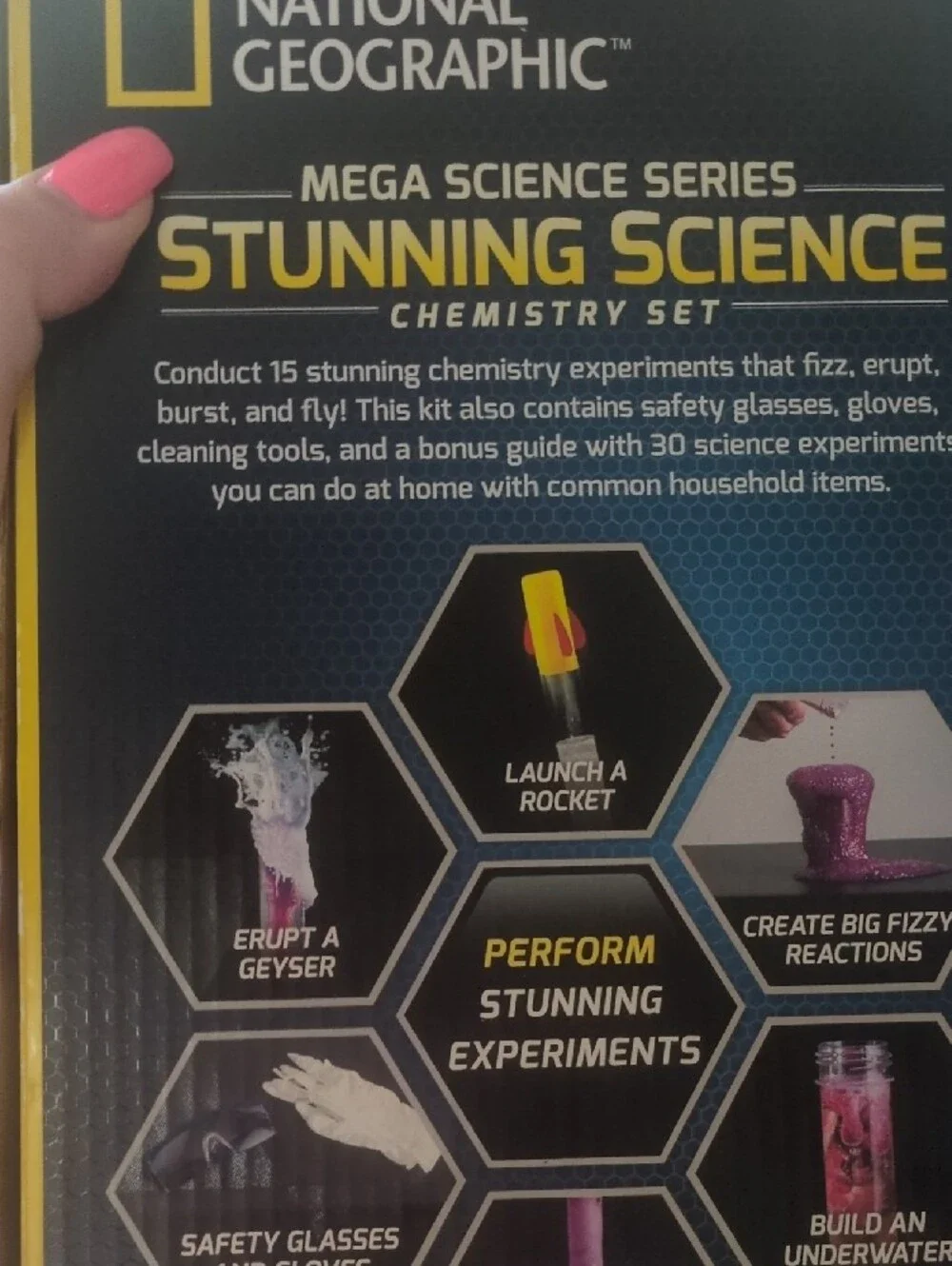 National Geographic Stunning Science Chemistry Set - Yellow, Blue, Purple
